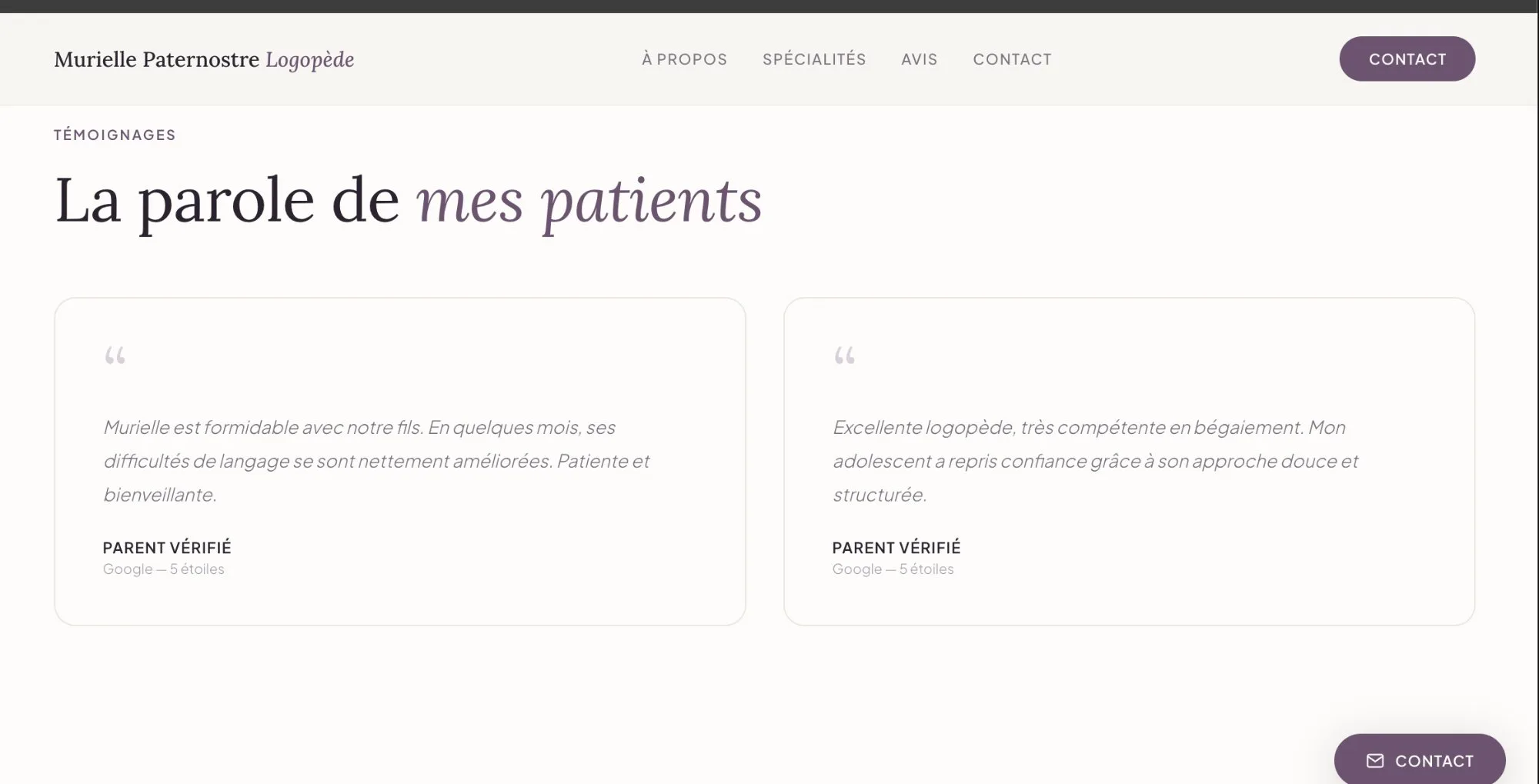 Site web Paternostre