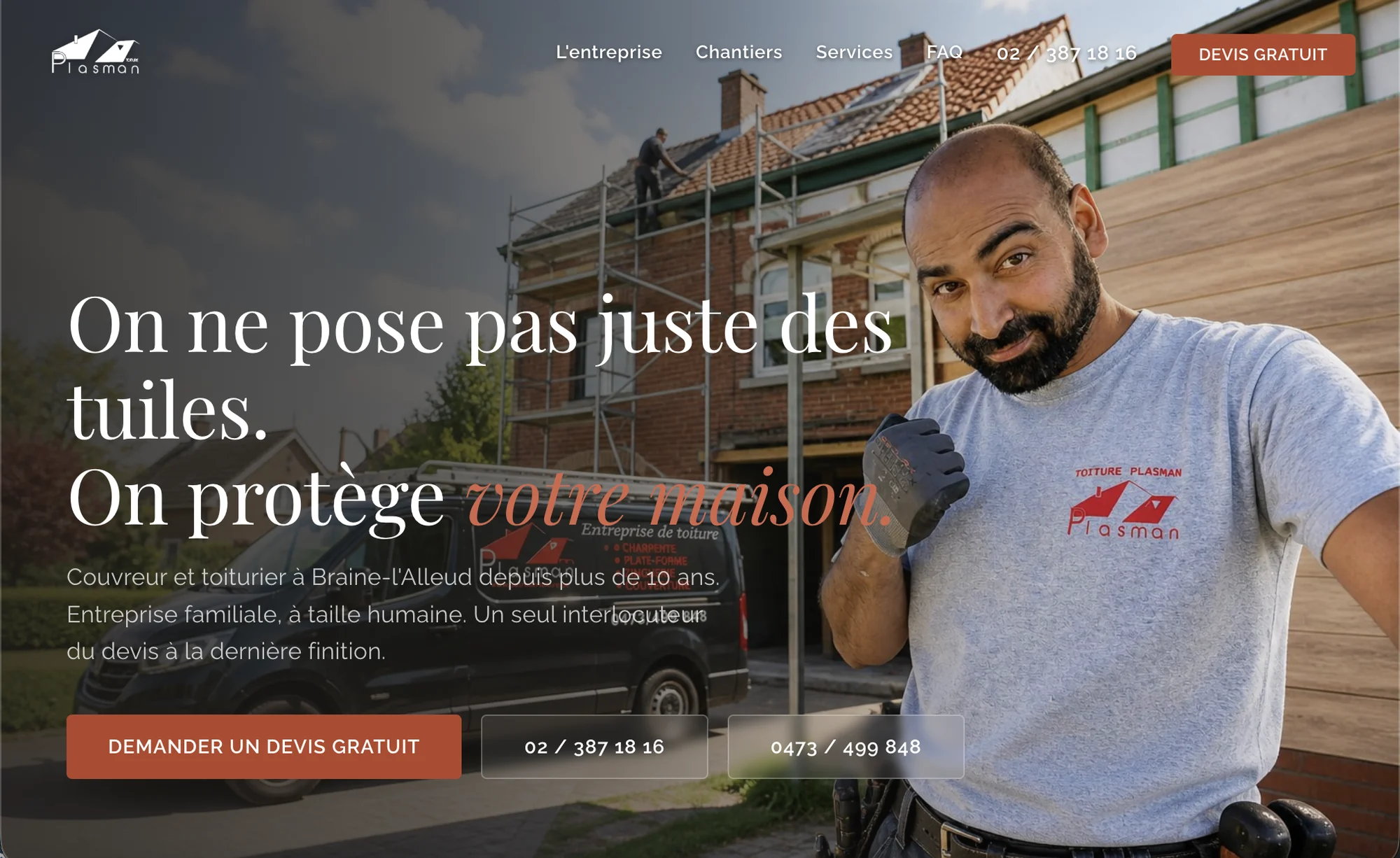 Site internet de Toiture Plasman